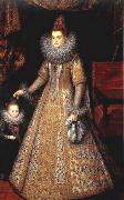 POURBUS, Frans the Younger Portrait of Isabella Clara Eugenia of Austria with her Dwarf oil painting